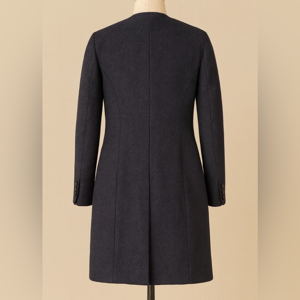 Smythe Navy Longline Blazer Coat - Picture 2 of 7
